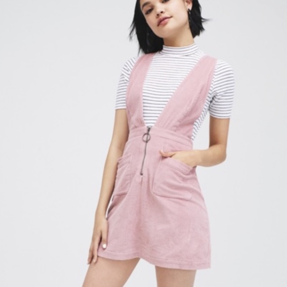 Velvet mauve Skirt overalls - Picture 1 of 5